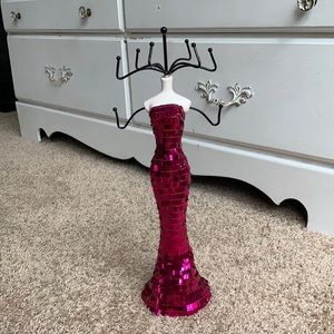 sequin dress jewelry holder/stand